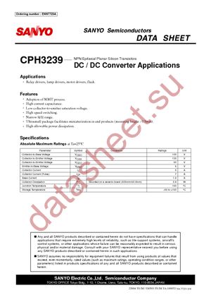 CPH3239-TL-E datasheet  